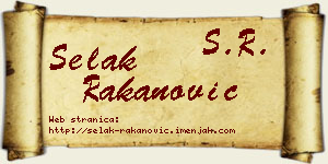 Selak Rakanović vizit kartica